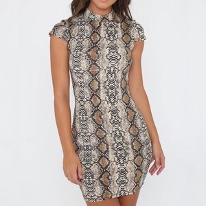 IAMGIA Aoki snakeskin mini dress